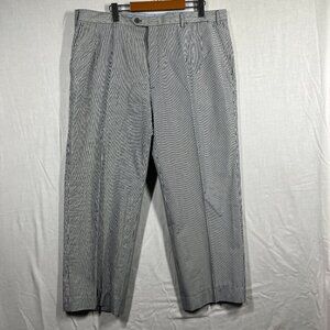 Brioni Italy Cortina Dress Pant Size 40R (38x27) Striped Blue Cotton Lux Career